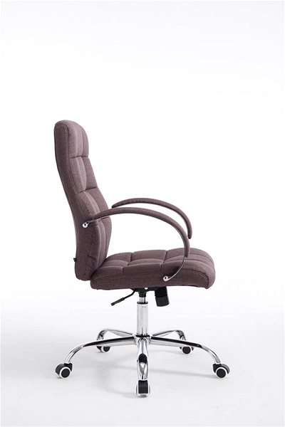 Kancelárska stolička BHM Germany Mikos, textil, hnedá Bočný pohľad