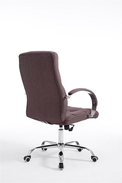 Kancelárska stolička BHM Germany Mikos, textil, hnedá Zadná strana