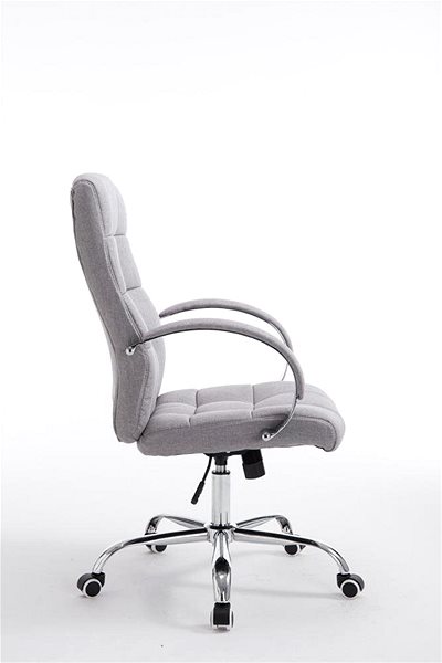 Bürostuhl BHM GERMANY Mikos, Textil, grau Seitlicher Anblick