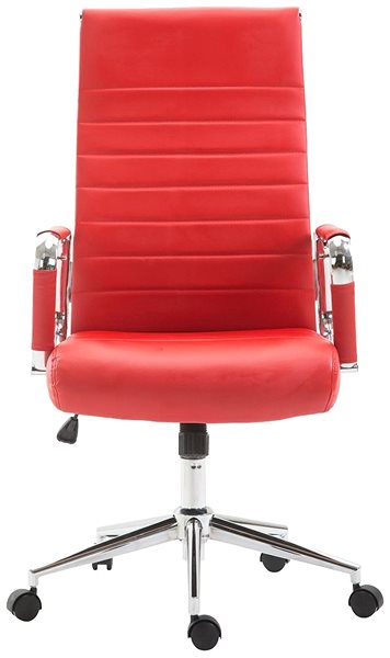 Kancelárska stolička BHM Germany Kolumbus, syntetická koža, červená Screen