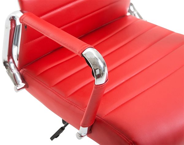 Irodai szék BHM GERMANY Kolumbus, szintetikus bőr, piros Jellemzők/technológia