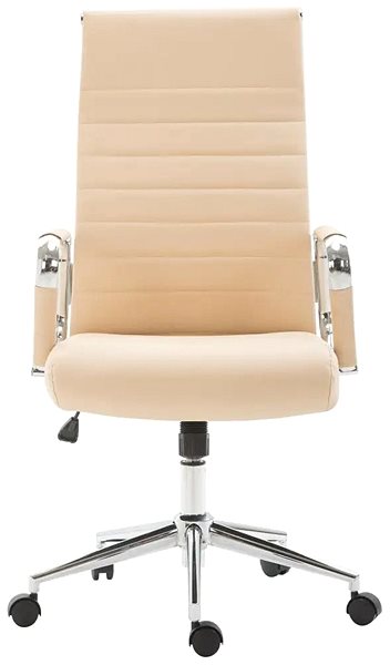 Office Chair BHM Germany Columbus, Synthetic Leather, Cream Screen