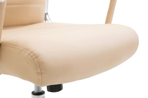 Kancelárska stolička BHM Germany Kolumbus, syntetická koža, krémová Vlastnosti/technológia