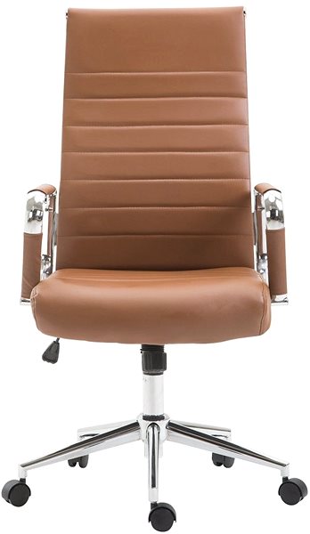 Office Chair BHM Germany Columbus, Synthetic Leather, Light Brown Screen