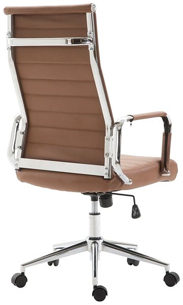Kancelárska stolička BHM Germany Kolumbus, syntetická koža, svetlohnedá Zadná strana