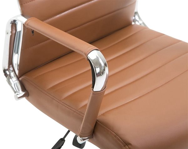 Office Chair BHM Germany Columbus, Synthetic Leather, Light Brown Features/technology
