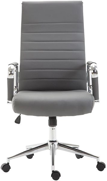 Office Chair BHM Germany Columbus, Synthetic Leather, Grey Screen
