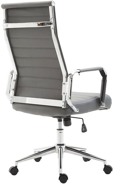 Kancelárska stolička BHM Germany Kolumbus, syntetická koža, sivá Zadná strana