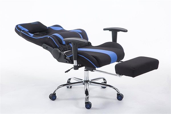 Gaming Chair BHM Germany Limit, Textile, Black / Blue Lateral view