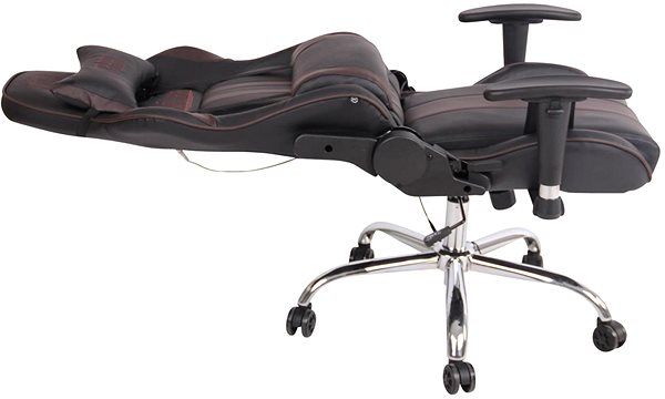 Kancelárska stolička BHM GERMANY Limit XM s masážnou funkciou, syntetická koža, čierno-hnedá ...