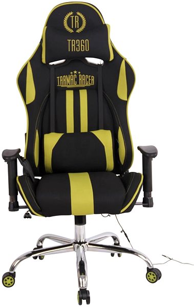 Bürostuhl BHM GERMANY Limit XM mit Massagefunktion, Textil, schwarz/grün ...