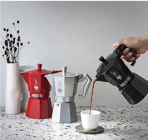 Moka Pot Bialetti Exclusive Moka black 6 portions ...