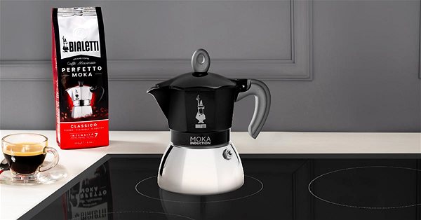 Kotyogós kávéfőző Bialetti NEW MOKA INDUCTION BLACK 4 CUPS ...