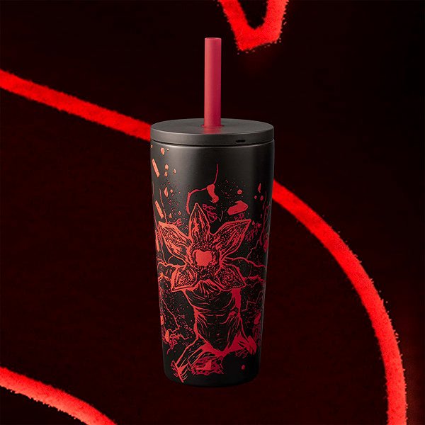 Thermal Mug Bialetti Stranger Things Thermos with straw 600 ml ...