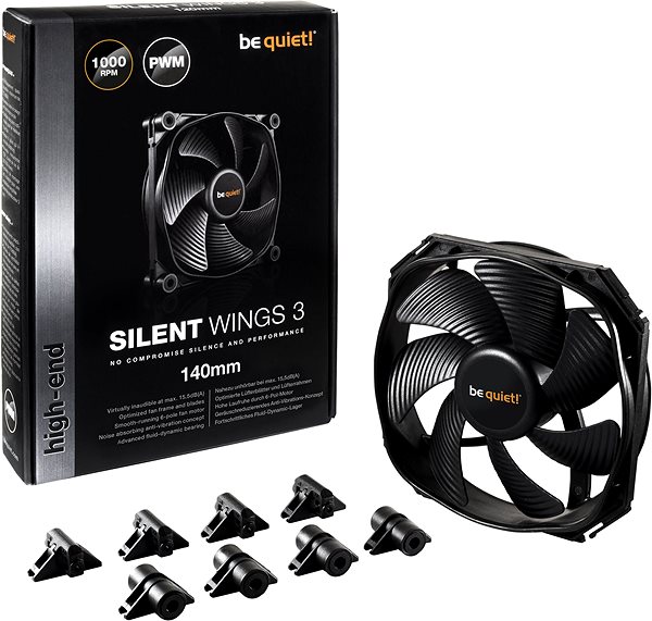 Ventilátor do PC Be quiet! Silent Wings 3 140 mm PWM Obsah balenia
