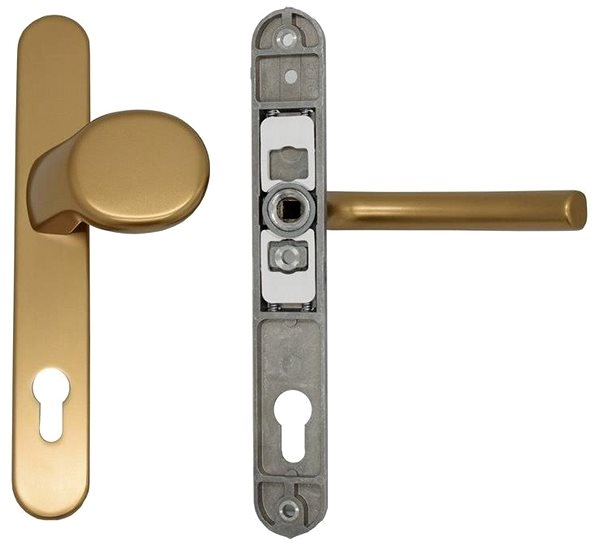 Door fittings BLAUGELB Door handle - ball KGT35, PZ92, F4 bronze .