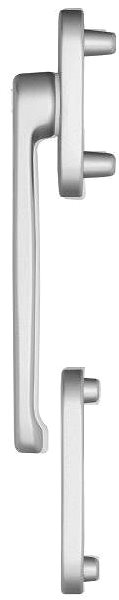 Door hardware Blaugelb Balcony door handle FGS 1758 outdoor low, silver .
