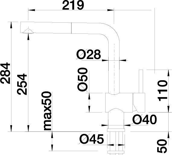 Tap BLANCO LINUS-S Technical draft