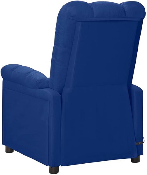 Masážne kreslo Masážne polohovacie kreslo modré textil, 342743 ...