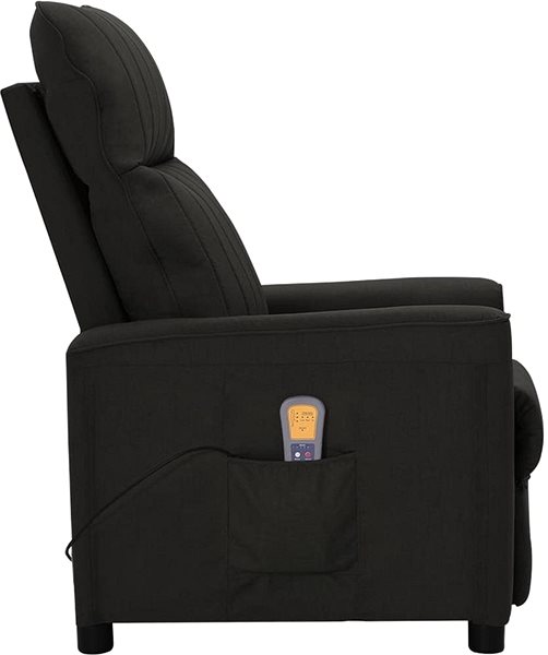 Masážne kreslo Masážne polohovacie kreslo čierne textil, 342267 ...