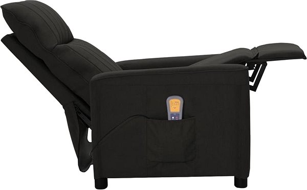 Masážne kreslo Masážne polohovacie kreslo čierne textil, 342267 ...