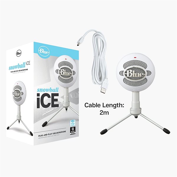 Mikrofon Blue Snowball iCE USB, White Csomag tartalma