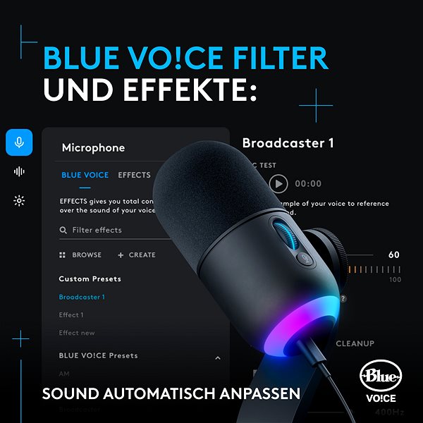 Mikrofon Logitech G Blue Yeti GX Dynamic RGB, schwarz ...