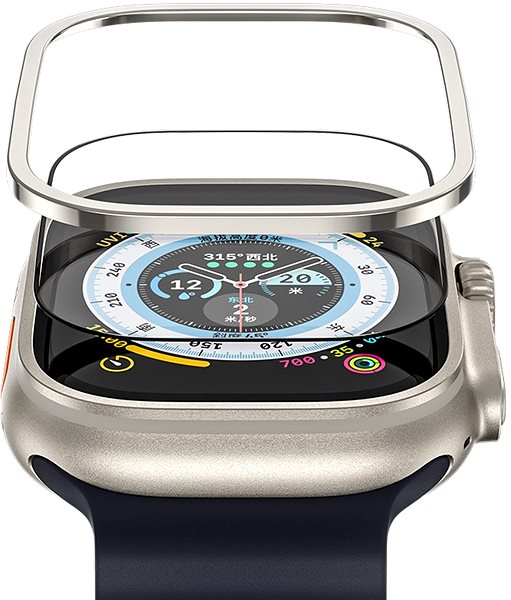 Üvegfólia Blueo Sapphire And Titanium Alloy Tempered Glass Protector Kit Apple Watch Ultra2/Ultra 49mm üvegfólia ...