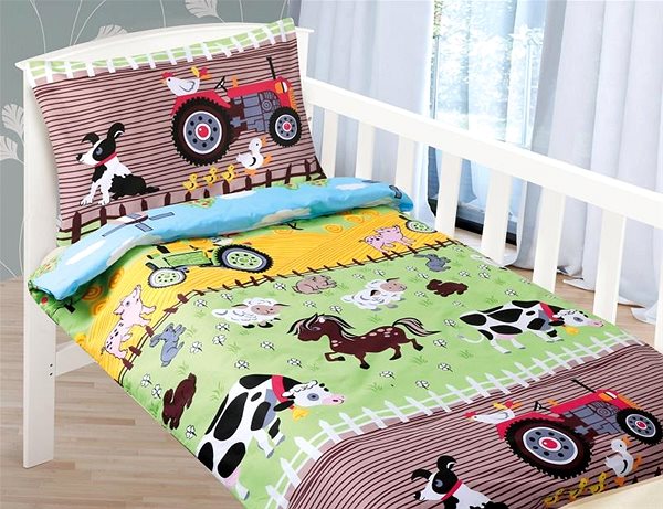 Detská posteľná bielizeň Bellatex Agáta – 90 × 135, 45 × 60 cm – Farma ...