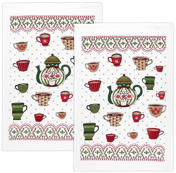 Kuchyňská utěrka BELLATEX s.r.o. Utěrka 203 sada 2ks 40 × 60 čajová konvička ...