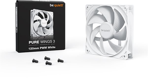 Ventilátor do PC Be Quiet! Pure Wings 3 120 mm PWM White ...