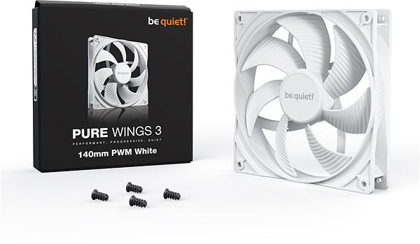 Ventilátor do PC Be Quiet! Pure Wings 3 140 mm PWM White ...