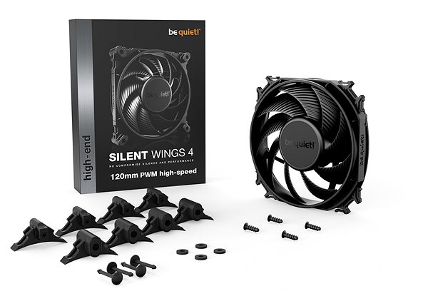 PC ventilátor Be quiet! Silent Wings 4 high-speed 120mm PWM ...