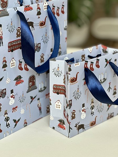 Geschenktasche BE NICE ECO Weihnachtsgeschenkpapier Englisches Märchen, 25 × 21 × 9 cm ...
