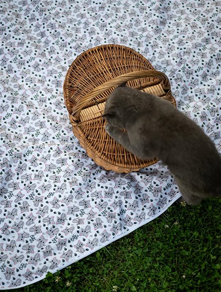 Deka Bobánek Nepromokavá deka extra jemná univerzální 150 × 150 cm jemný PUL - Cute cats  ...