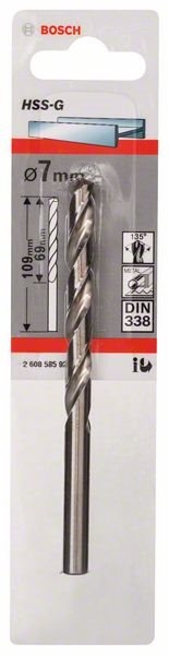 Fúrószár BOSCH Fúrószár 7,0mm HSS-G (1 db-os csom.) ...