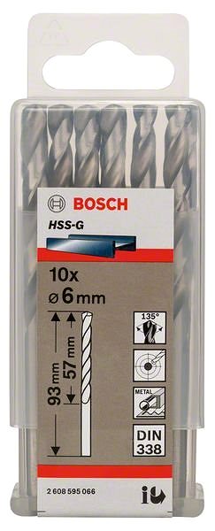 Fúrószár BOSCH HSS-G Stand.line Fúrószár 6x57/93mm 10 db-os csom. ...
