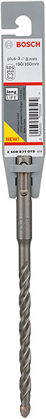 Vrták BOSCH Vrták SDS plus-3 8 × 100 × 160 mm ...