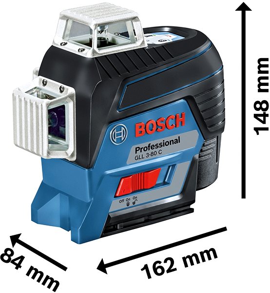 Krížový laser Bosch Professional GLL 3-80 C (L-Boxx Ready) 0.601.063. R00 .
