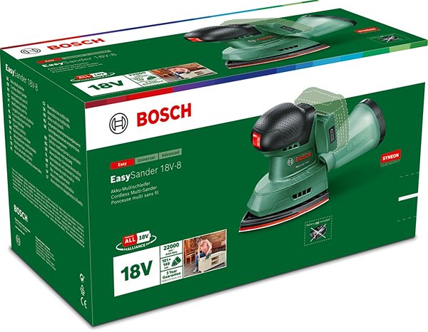 Vibračná brúska Bosch EasySander 18 V-8 (bez aku a nabíjačky, kartón), 0.603.3E3.000 ...