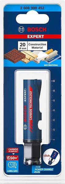Körkivágó BOSCH 2608900452 EXPERT Construction Material körkivágó, 20 × 60 mm ...