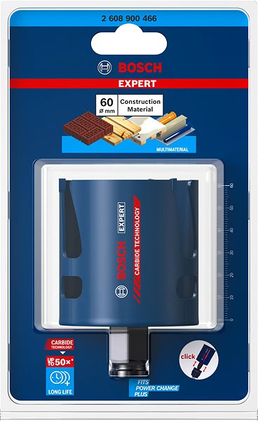 Körkivágó BOSCH 2608900466 EXPERT Construction Material körkivágó, 60 × 60 mm ...