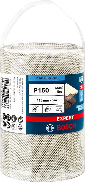 Grinding grid BOSCH Grinding grid roll EXPERT M480 115 mm, 5 m, G 150 2.608.900.788 .