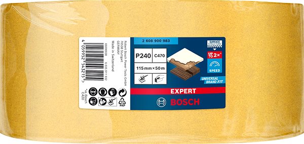 Csiszolópapír BOSCH EXPERT C470 csiszolópapír tekercs kézi csiszoláshoz 115 mm × 50 m, P240 2.608.900.983 ...