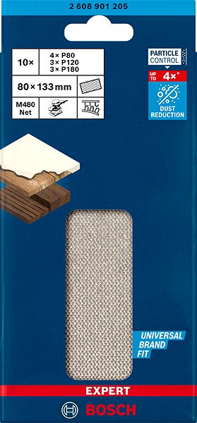 Grinding grid BOSCH EXPERT Grinding grids M480 80 × 133 mm, 10 pcs 2.608.901.205 .