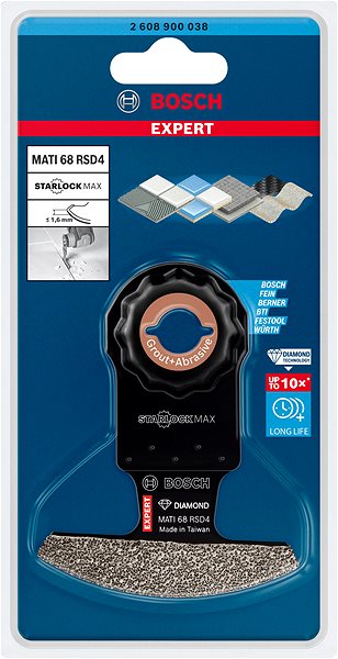 Fűrészlap BOSCH Fűrészlap többcélú szerszámokhoz EXPERT Corner Blade MATI 68 RSD4 68 × 10 mm 2.608.900.038 ...