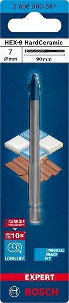 Vrták Bosch Vrták do dlažby EXPERT HEX-9 HardCeramic 7 × 90 mm ...