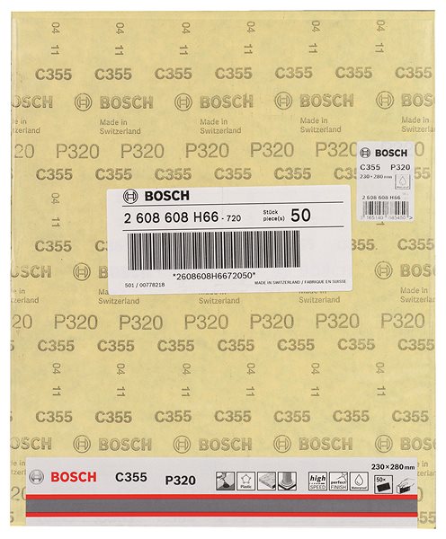 Brúsny papier Bosch Brúsny papier C355 230 × 280 mm, 320 2.608.608.H66 ...