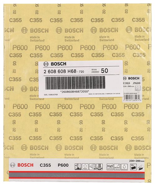 Brúsny papier Bosch Brúsny papier C355 230 × 280 mm, 600 2.608.608.H68 ...