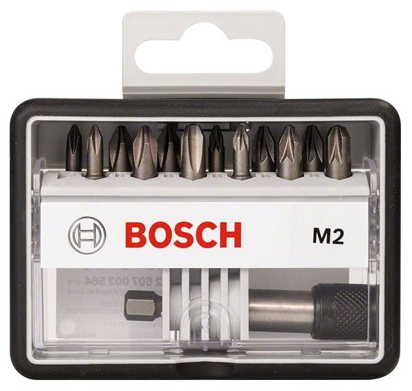 BOSCH Robust Line screwdriver bit set, M PH/PZ, Extra Hard version, 12+1 pieces 2.607.002.564.